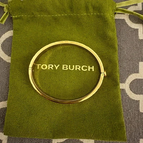 Tory Burch Gold Logo Bangle - Picture 4 of 5